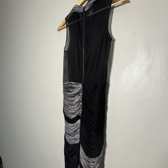 Willow Austrailian Brand Draped Sleeveless Silk Black Mini Dress RARE Sz 2 US - Picture 10 of 16